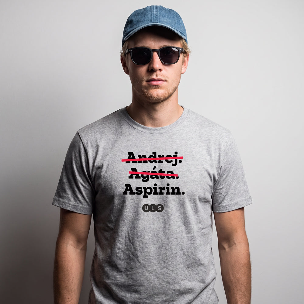 Tričko Andrej, Agáta, Aspirin šedé