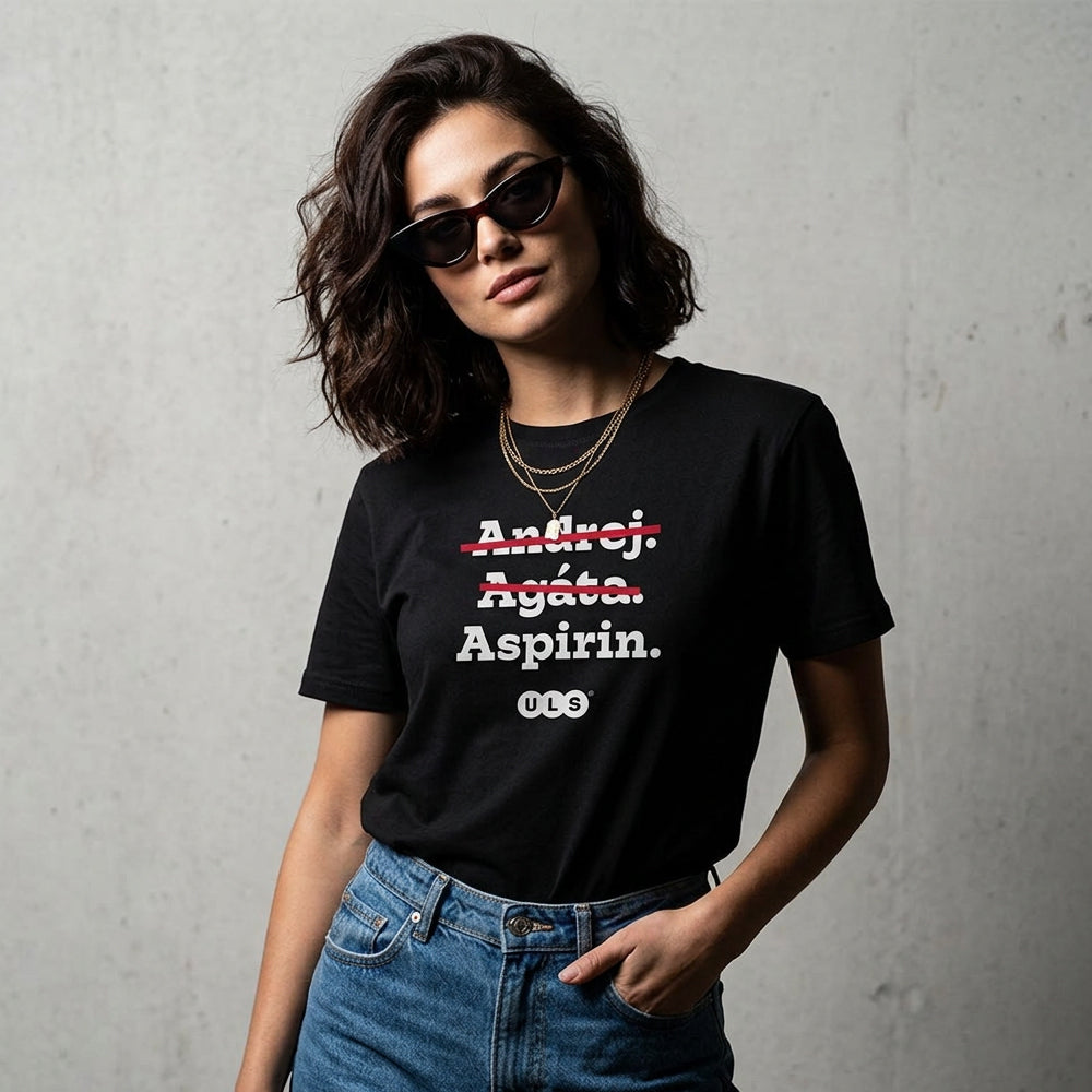 Tričko Andrej, Agáta, Aspirin černé
