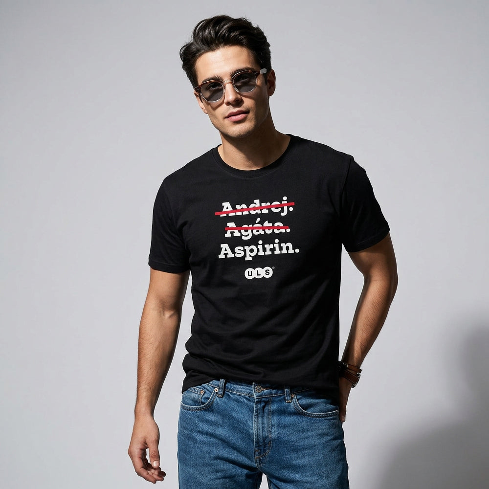Tričko Andrej, Agáta, Aspirin černé