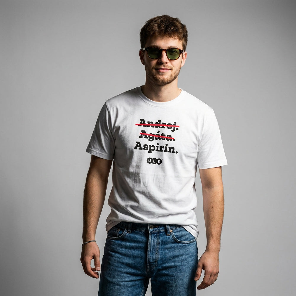Tričko Andrej, Agáta, Aspirin bílé
