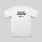 Tričko Starej? Chytrej! bílé