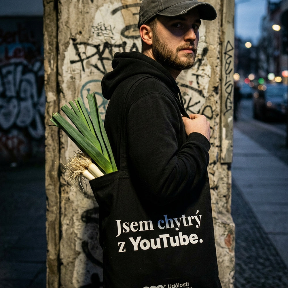 Taška Jsem chytrý z YouTube
